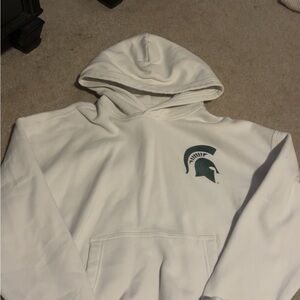 Hollister White Boxy Fit Hoodie